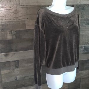 Juicy Couture Gray Velour Top